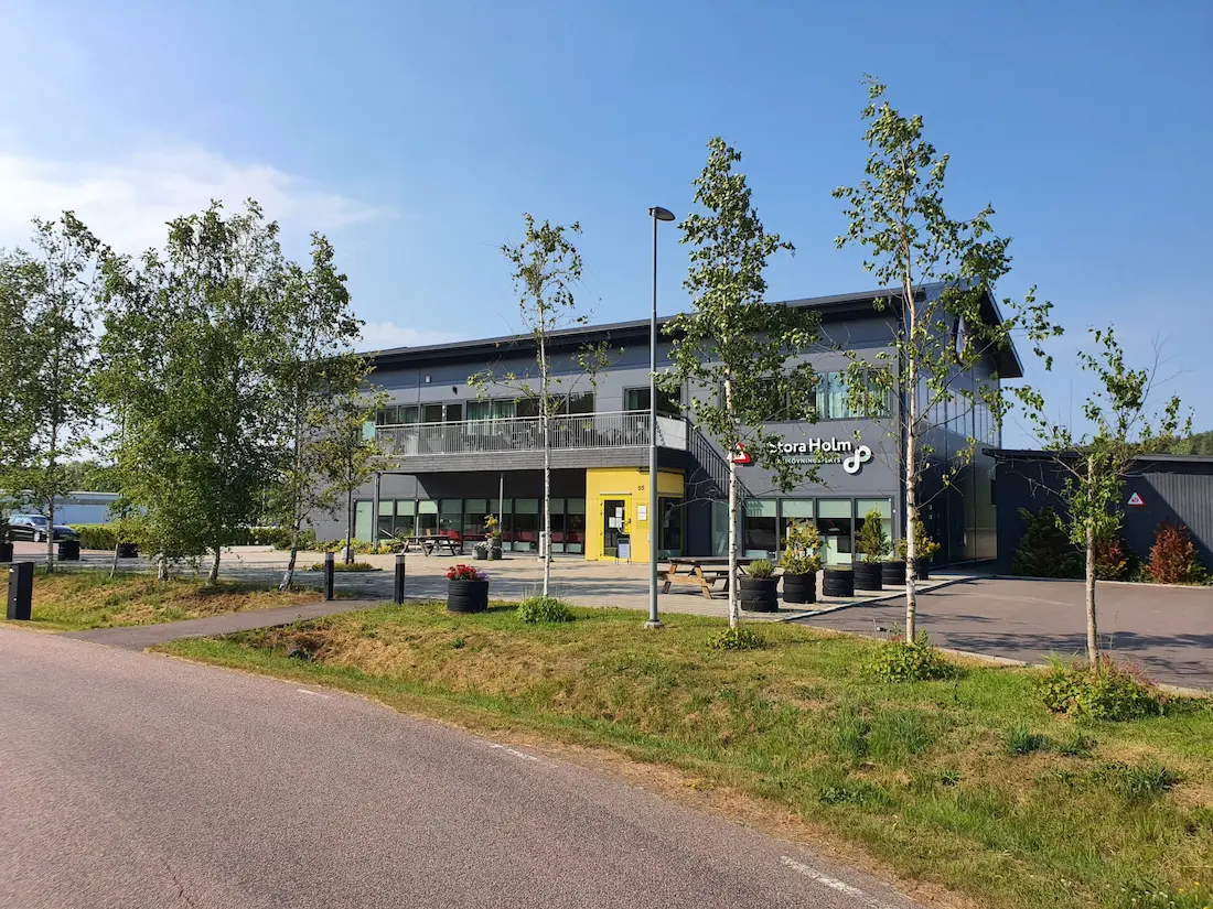Huset på Stora Holm Trafikövningsplats en sommardag